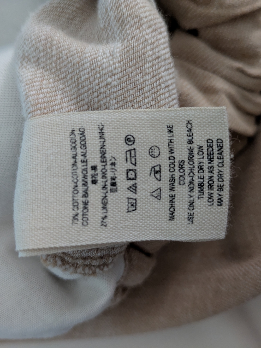 Free People Beige Cotton Linen Rope Drawstring Tassel Boho Summer Beach Pants S - Picture 3 of 5